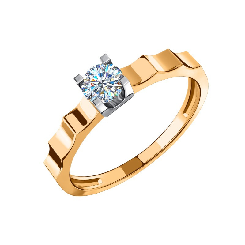 Кольцо из красного золота с фианитами Ювелирное изделие - Кольцо из красного золота с фианитами в магазине Best-Gold 033833