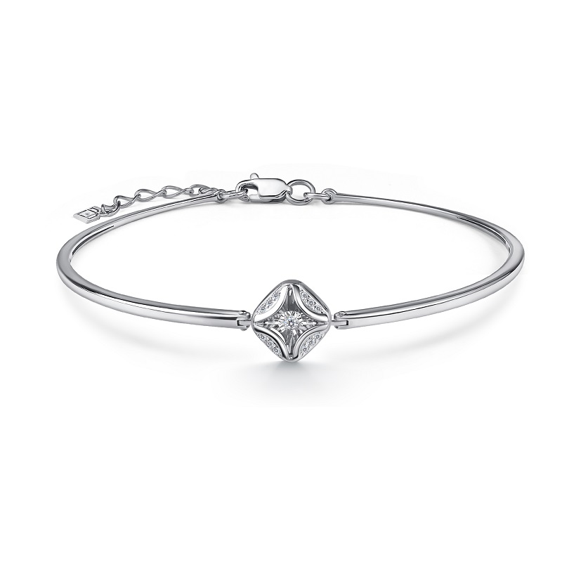 Ювелирное изделие - Браслет из белого золота с бриллиантами в магазине Best-Gold 155017