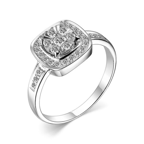 Кольцо из белого золота с бриллиантами Ювелирное изделие - Кольцо из белого золота с бриллиантами в магазине Best-Gold 049473