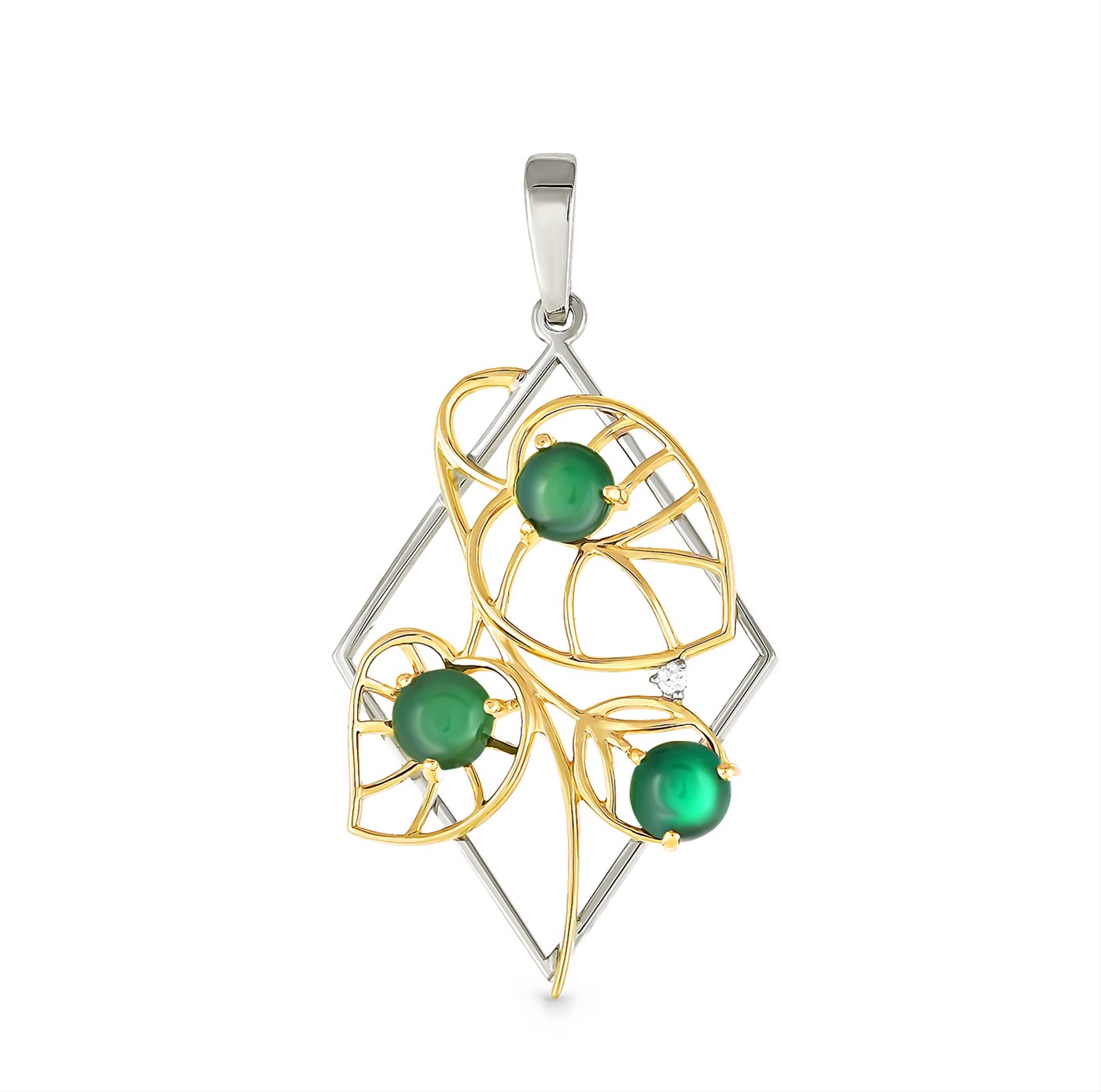 Подвеска из серебра с ониксом Ювелирное изделие - Подвеска из серебра с ониксом в магазине Best-Gold 127245