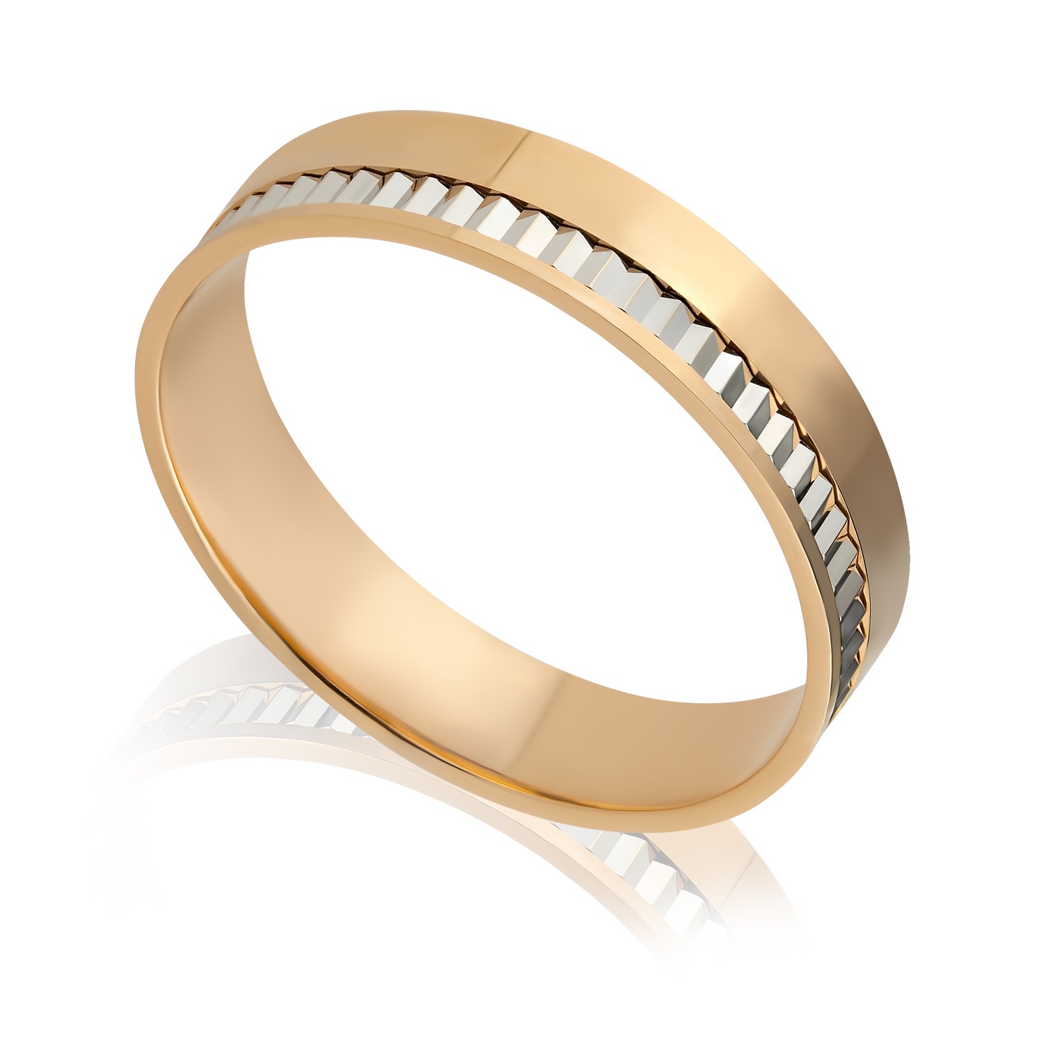 Обручальное кольцо из комбинированного золота Ювелирное изделие - Обручальное кольцо из комбинированного золота в магазине Best-Gold 096595