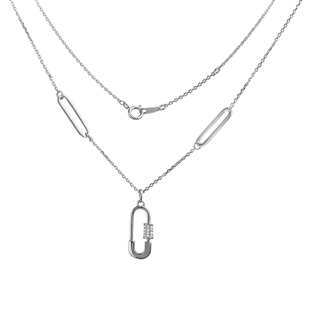 Колье из серебра с фианитами Ювелирное изделие - Колье из серебра с фианитами в магазине Best-Gold 025810