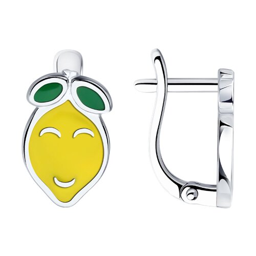 Серьги из серебра с эмалью Ювелирное изделие - Серьги из серебра с эмалью в магазине Best-Gold 152798