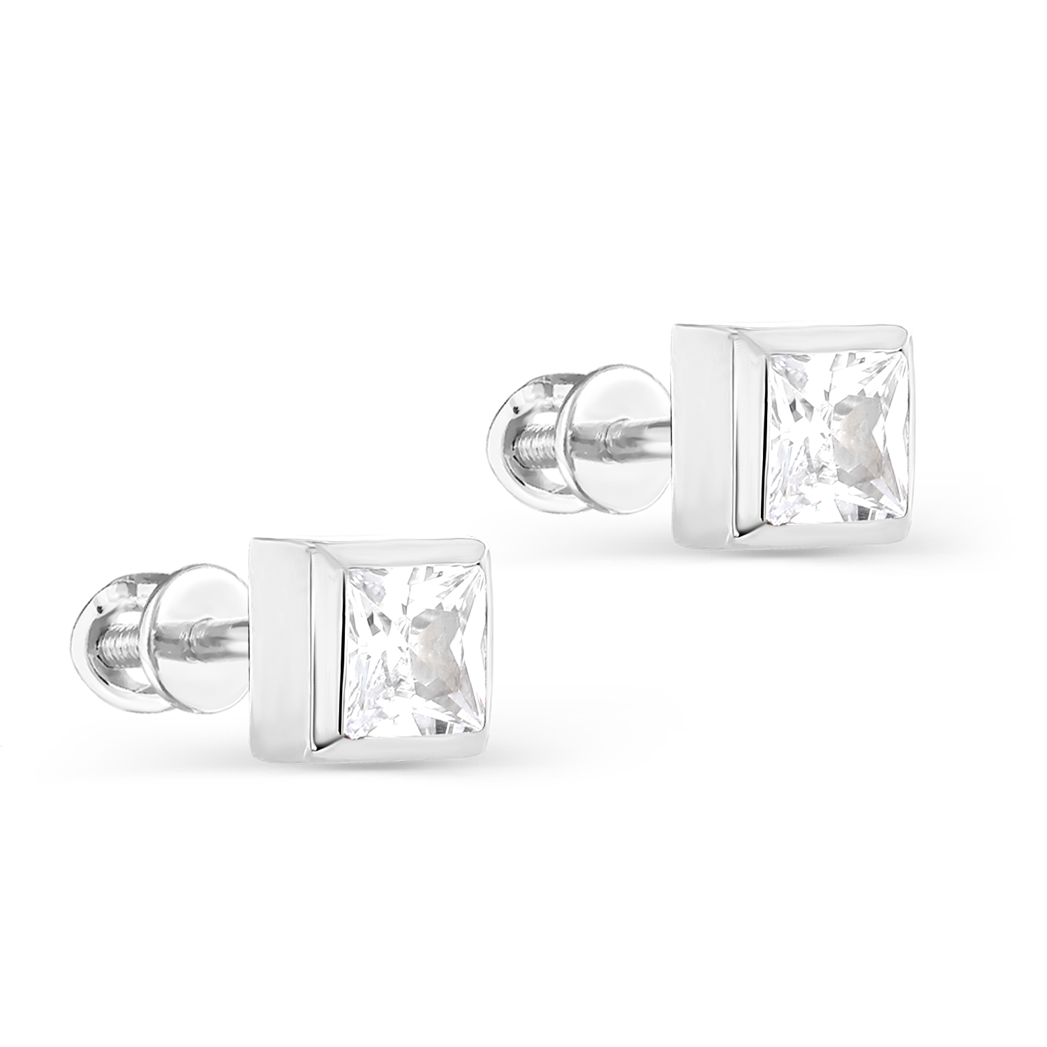 Серьги из серебра с фианитом Ювелирное изделие - Серьги из серебра с фианитом в магазине Best-Gold 087695