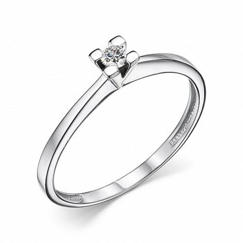 Кольцо помолвочное из белого золота с бриллиантом Ювелирное изделие - Кольцо помолвочное из белого золота с бриллиантом в магазине Best-Gold 103965