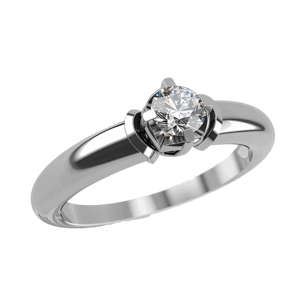 Ювелирное изделие - Кольцо помолвочное из белого золота с бриллиантом в магазине Best-Gold 035230