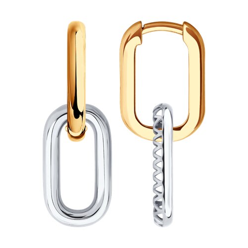 Серьги из комбинированного золота Ювелирное изделие - Серьги из комбинированного золота в магазине Best-Gold 152309