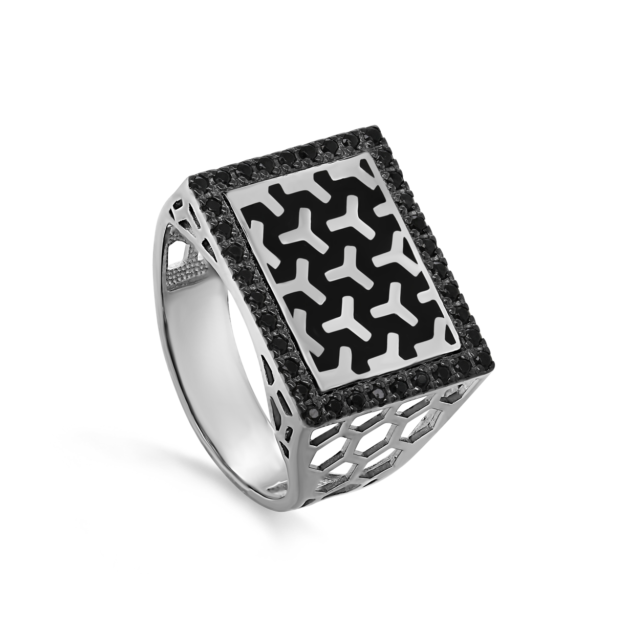 Кольцо из серебра с фианитами Ювелирное изделие - Кольцо из серебра с фианитами в магазине Best-Gold 146704