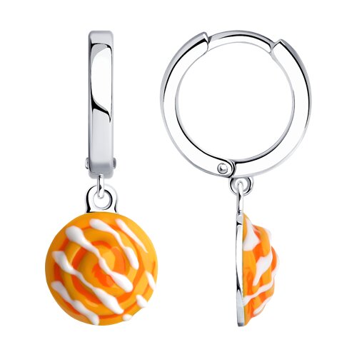 Серьги из серебра с эмалью Ювелирное изделие - Серьги из серебра с эмалью в магазине Best-Gold 041100