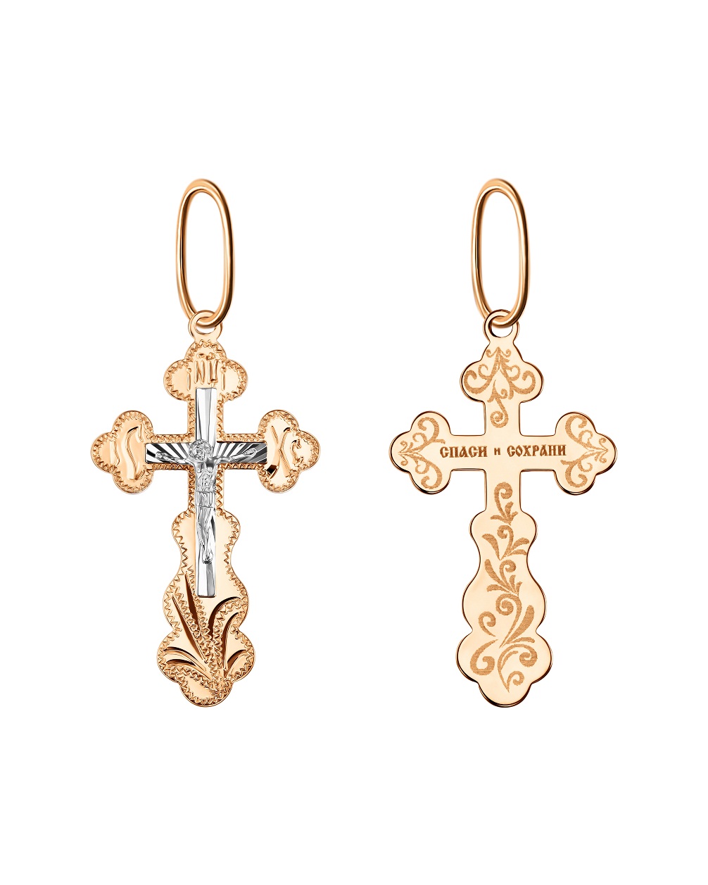 Крест из красного золота Ювелирное изделие - Крест из красного золота в магазине Best-Gold 030056