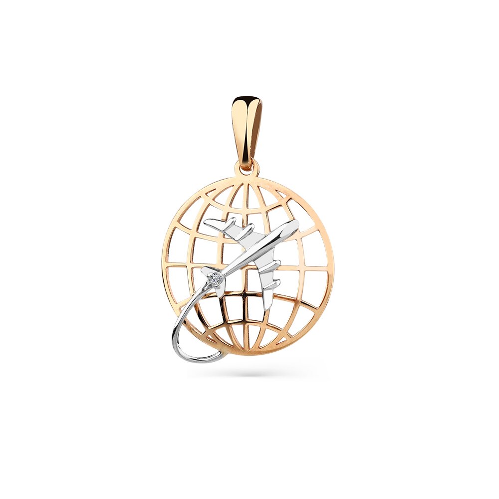 Ювелирное изделие - Подвеска из красного золота с фианитами в магазине Best-Gold 124340