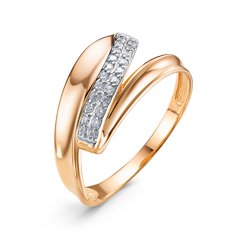 Кольцо из красного золота с фианитами Ювелирное изделие - Кольцо из красного золота с фианитами в магазине Best-Gold 124912