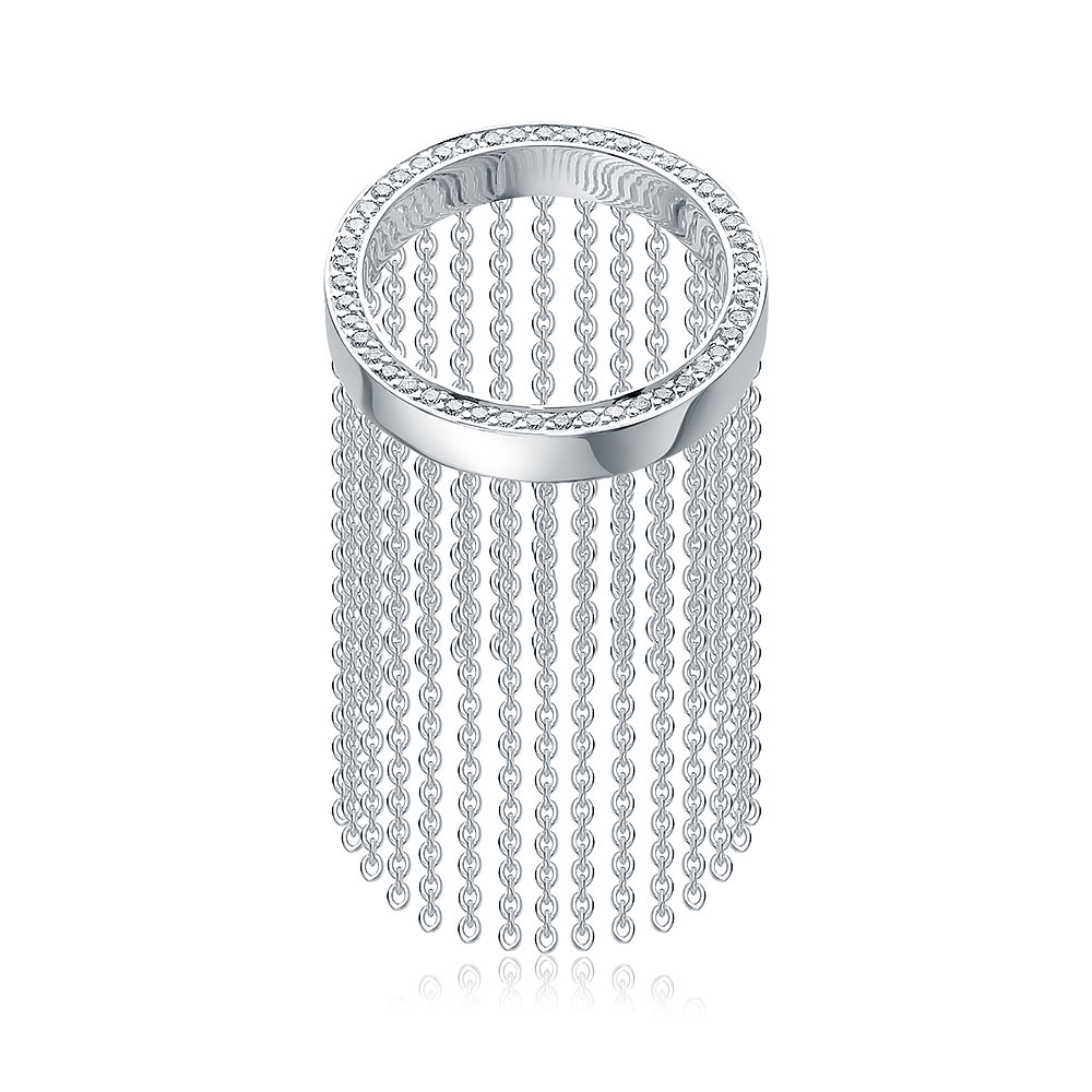 Кольцо из белого золота с бриллиантами Ювелирное изделие - Кольцо из белого золота с бриллиантами в магазине Best-Gold 145528