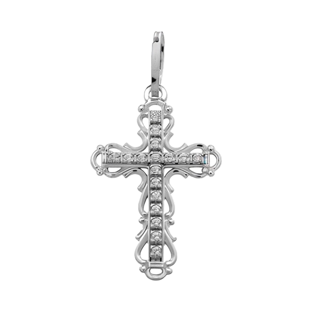 Ювелирное изделие - Крест из серебра с фианитами в магазине Best-Gold 047153