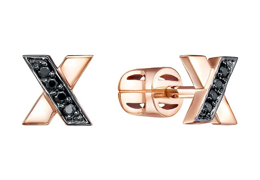 Ювелирное изделие - Серьги из красного золота с фианитами в магазине Best-Gold 029196