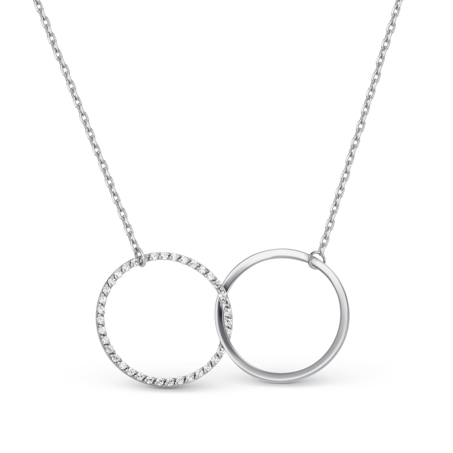 Ювелирное изделие - Колье из белого золота с фианитами в магазине Best-Gold 151558