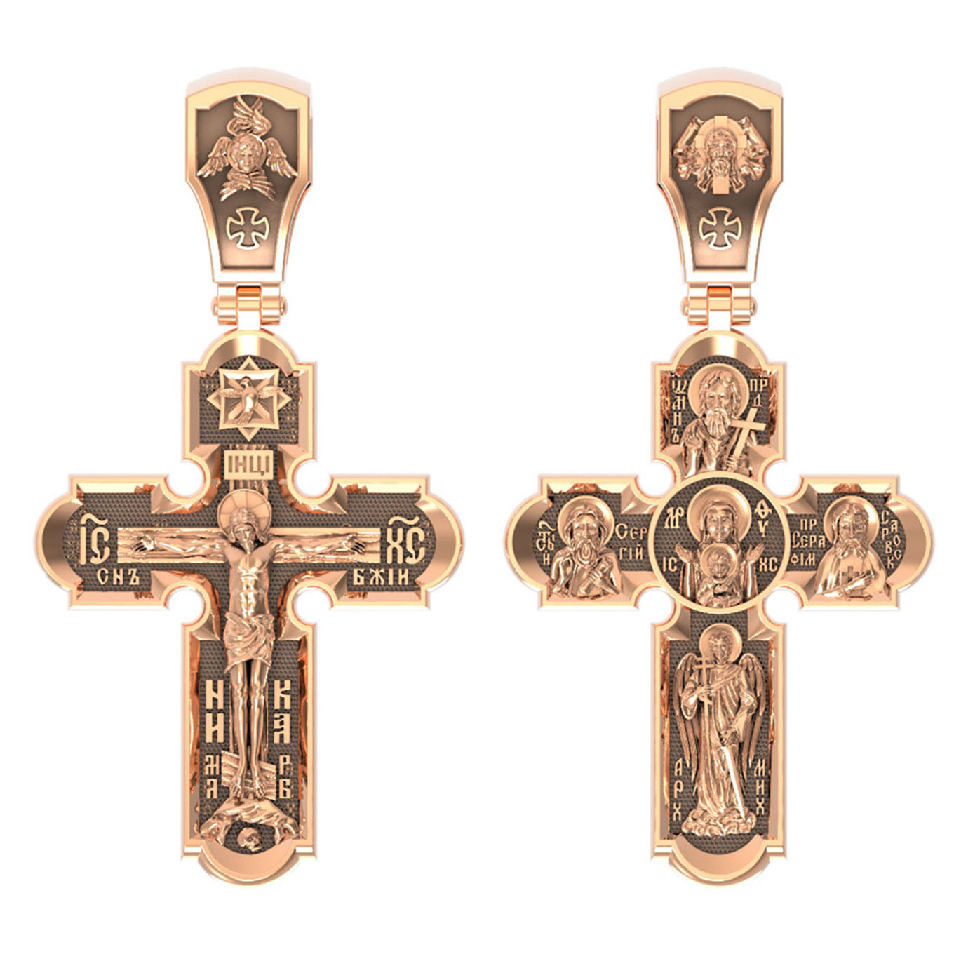 Крест из красного золота Ювелирное изделие - Крест из красного золота в магазине Best-Gold 155040