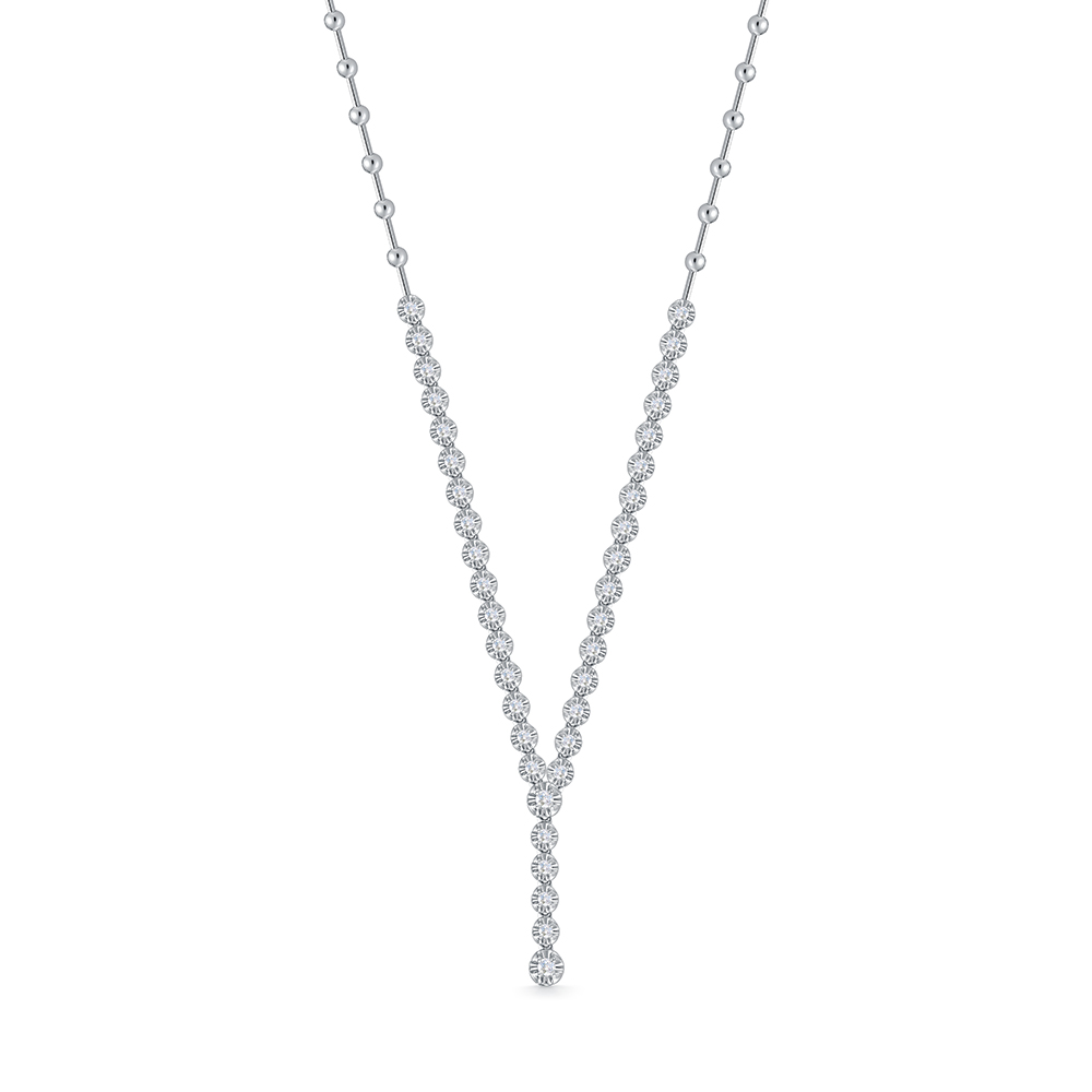 Колье из белого золота с бриллиантами Ювелирное изделие - Колье из белого золота с бриллиантами в магазине Best-Gold 131445