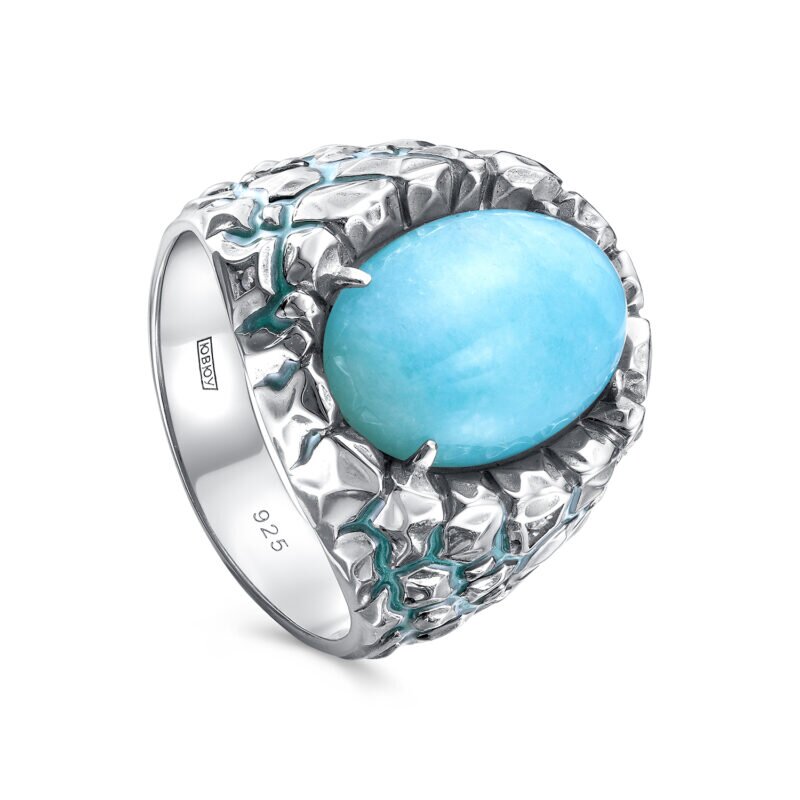Кольцо из серебра с амазонитом Ювелирное изделие - Кольцо из серебра с амазонитом в магазине Best-Gold 146709