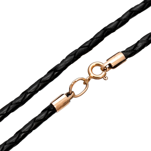 Ювелирное изделие - Шнур из кожи с золотом в магазине Best-Gold 099280