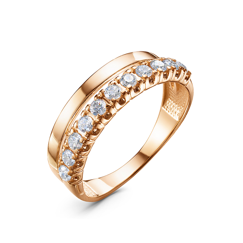 Ювелирное изделие - Кольцо из красного золота с фианитами в магазине Best-Gold 147238