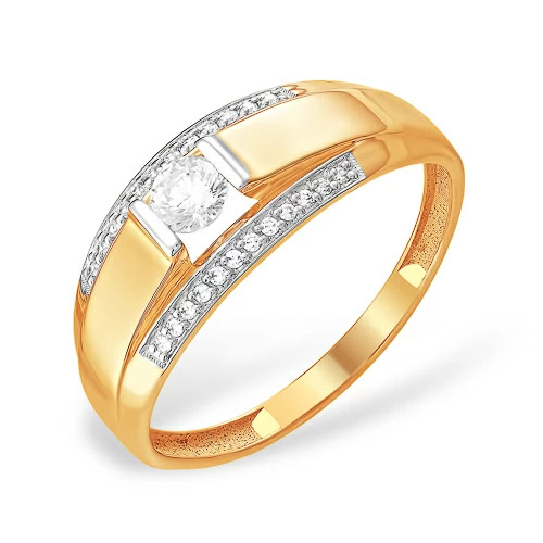 Ювелирное изделие - Кольцо из красного золота с фианитами в магазине Best-Gold 151538