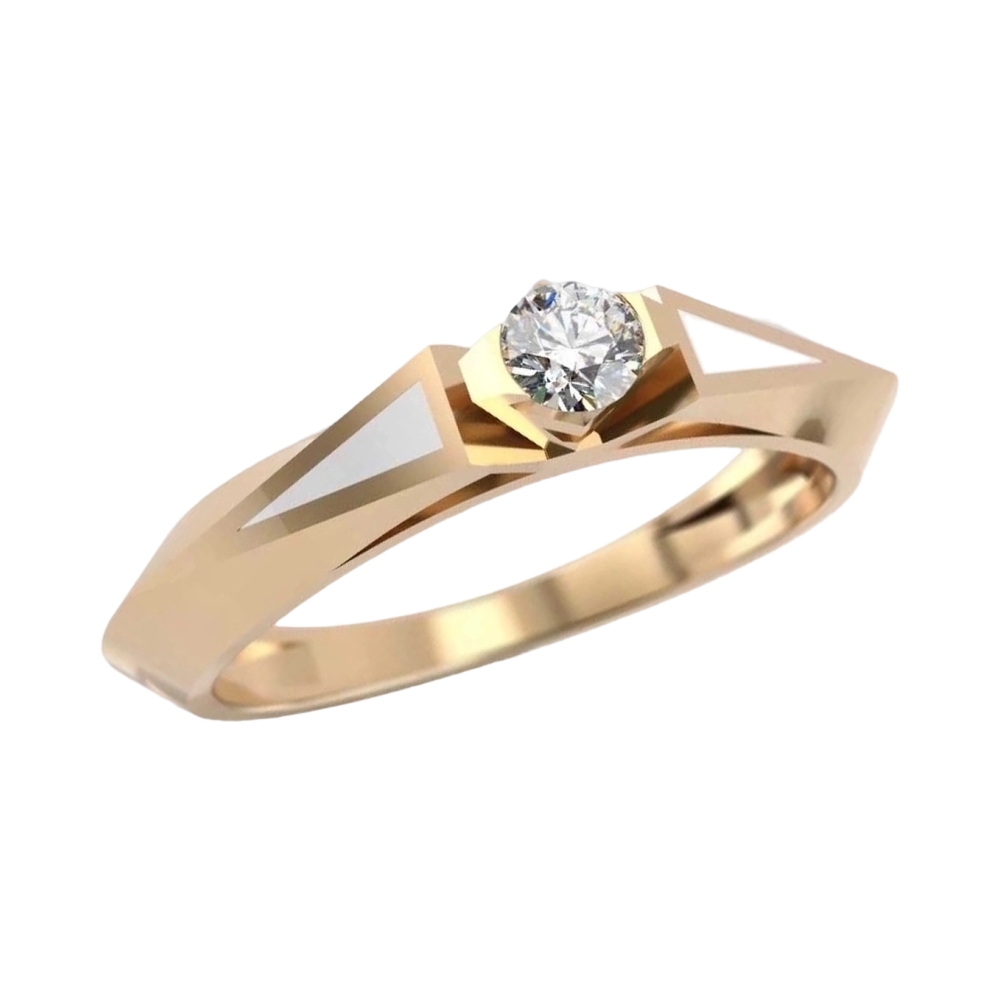 Ювелирное изделие - Кольцо помолвочное из жёлтого золота с бриллиантами в магазине Best-Gold 035517