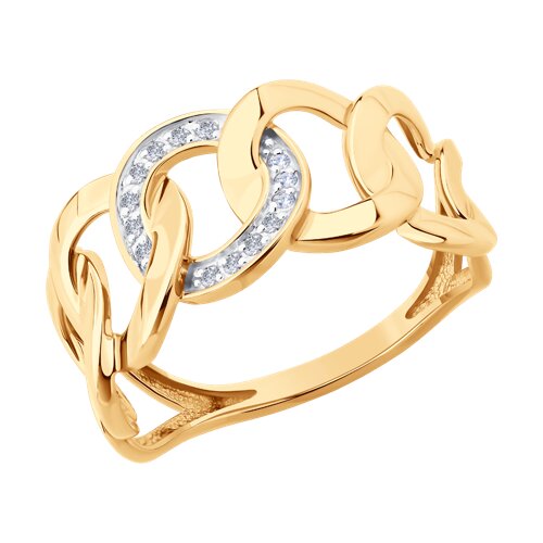 Кольцо из красного золота с фианитами Ювелирное изделие - Кольцо из красного золота с фианитами в магазине Best-Gold 155718