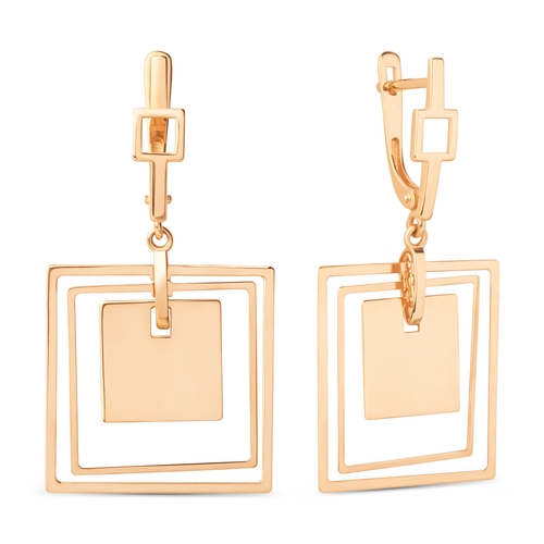 Ювелирное изделие - Серьги из красного золота в магазине Best-Gold 129122