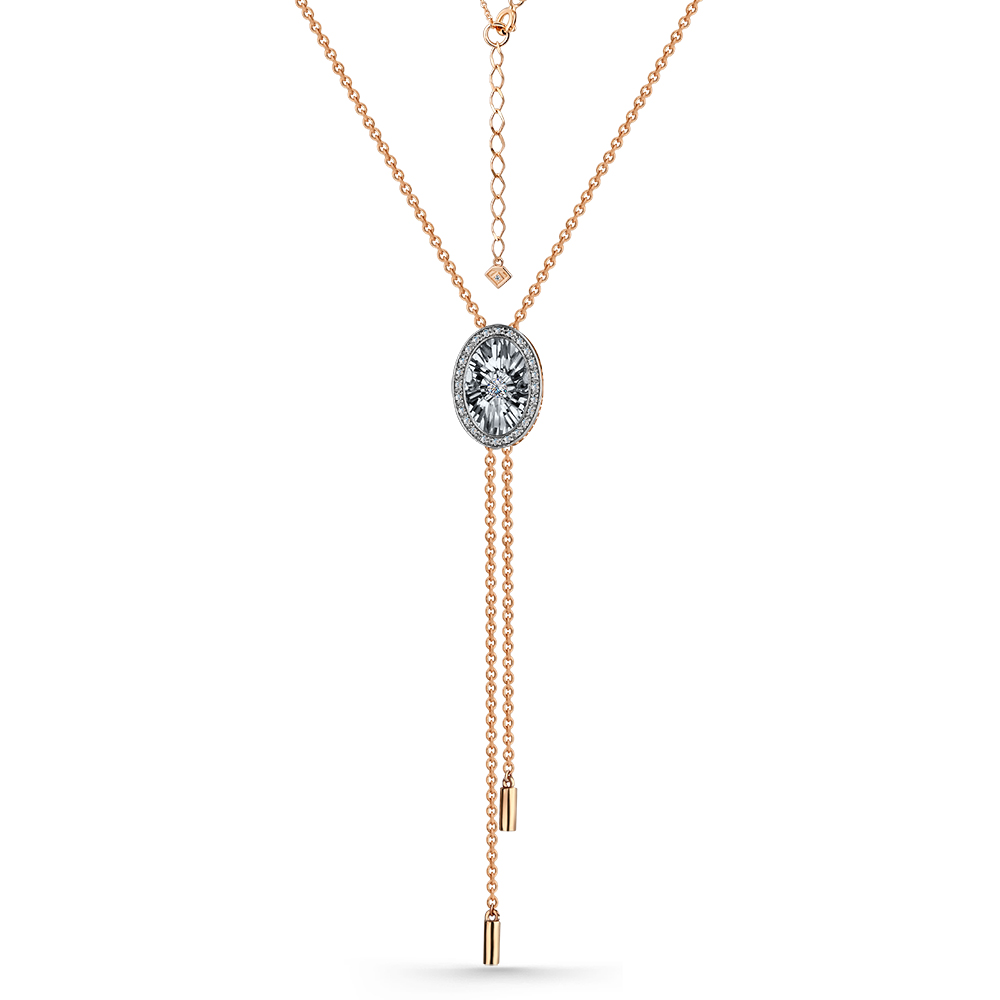 Ювелирное изделие - Колье из красного золота с бриллиантами в магазине Best-Gold 140920