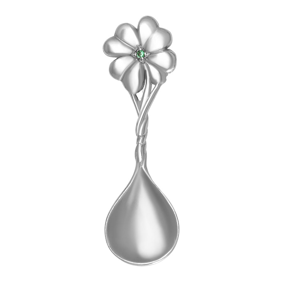 Ложка из серебра с фианитом Ювелирное изделие - Ложка из серебра с фианитом в магазине Best-Gold 110626