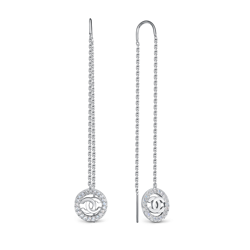 Серьги из серебра с фианитами Ювелирное изделие - Серьги из серебра с фианитами в магазине Best-Gold 033370