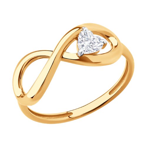 Кольцо из красного золота с фианитами Ювелирное изделие - Кольцо из красного золота с фианитами в магазине Best-Gold 149749