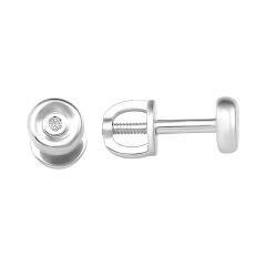 Ювелирное изделие - Серьги из серебра с бриллиантами в магазине Best-Gold 153523