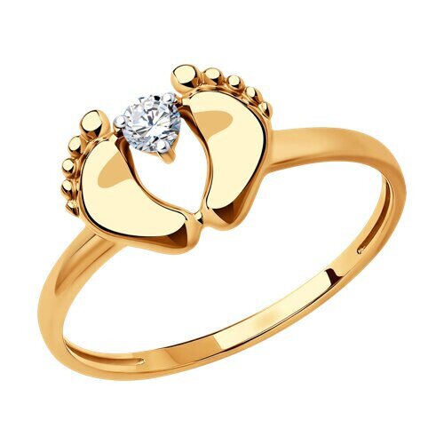 Кольцо из красного золота с фианитами Ювелирное изделие - Кольцо из красного золота с фианитами в магазине Best-Gold 029302