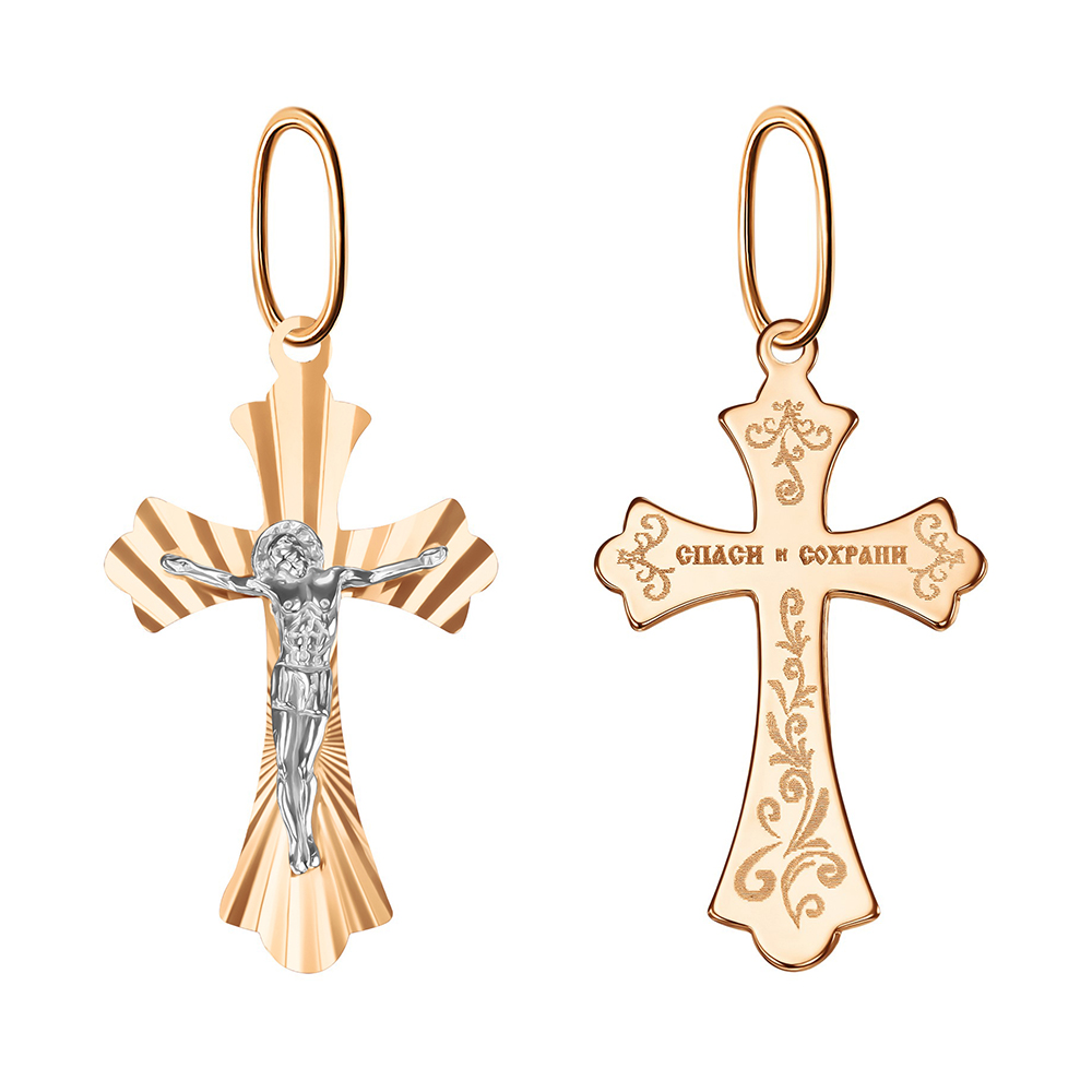 Крест из красного золота Ювелирное изделие - Крест из красного золота в магазине Best-Gold 144743