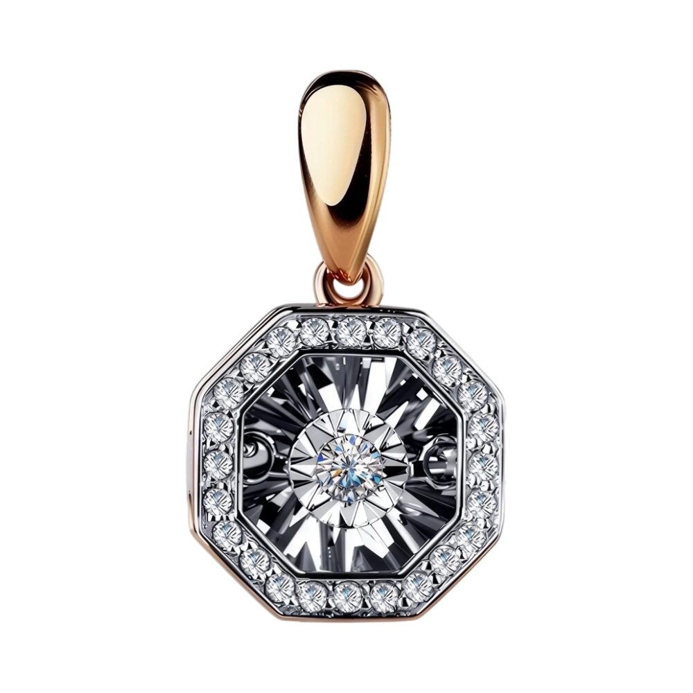 Подвеска из красного золота с бриллиантами Ювелирное изделие - Подвеска из красного золота с бриллиантами в магазине Best-Gold 041404