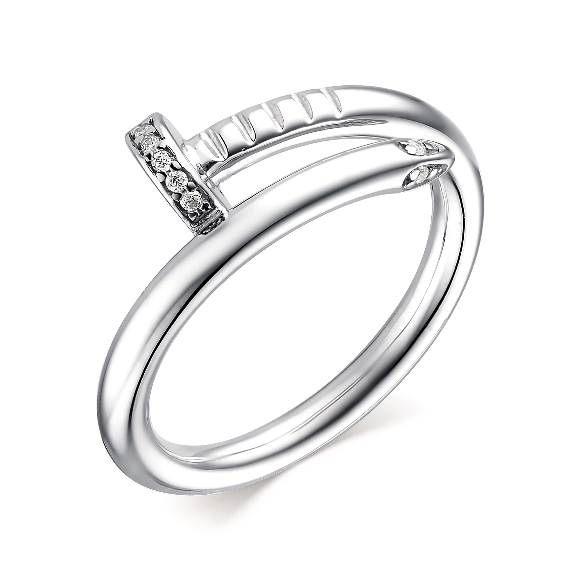 Ювелирное изделие - Кольцо из серебра с фианитами в магазине Best-Gold 033426