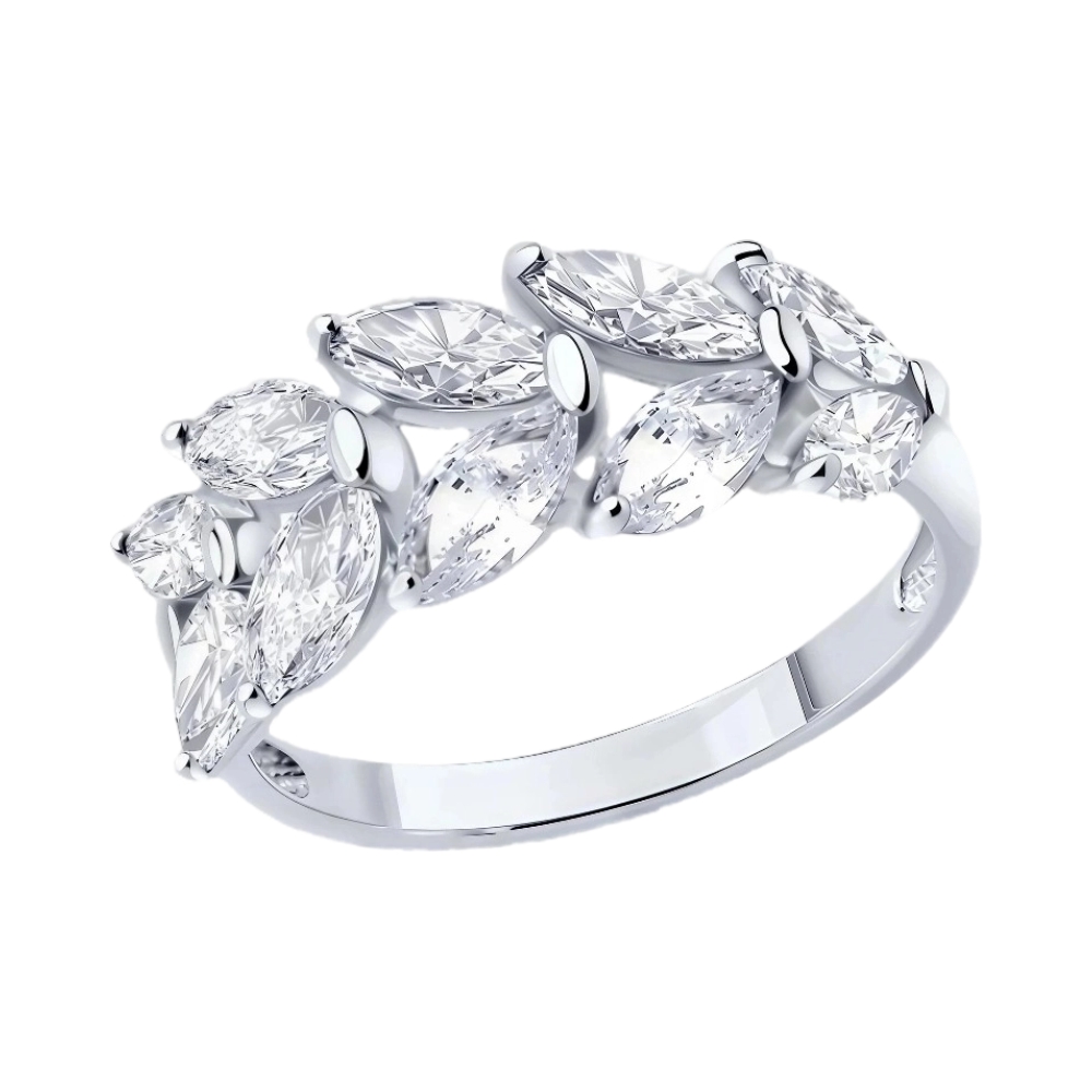 Ювелирное изделие - Кольцо из серебра с фианитами в магазине Best-Gold 152760