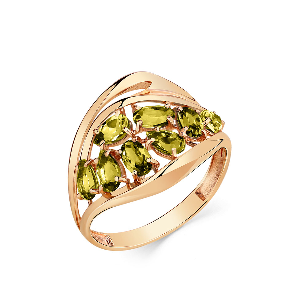 Ювелирное изделие - Кольцо из красного золота с султанитами в магазине Best-Gold 140211