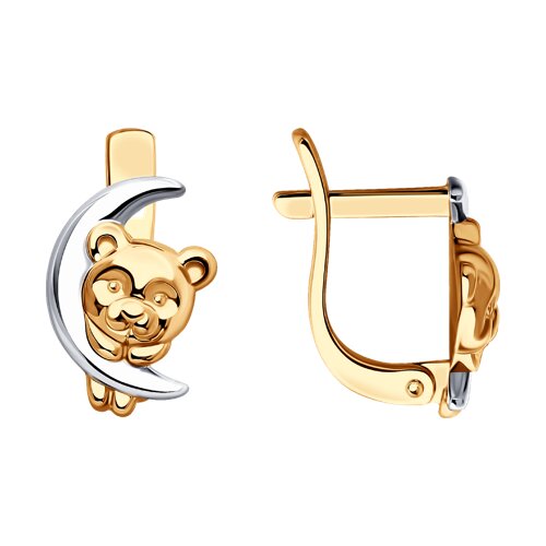 Серьги из комбинированного золота Ювелирное изделие - Серьги из комбинированного золота в магазине Best-Gold 130058