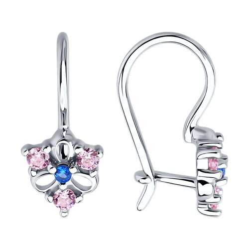 Серьги из серебра с фианитами Ювелирное изделие - Серьги из серебра с фианитами в магазине Best-Gold 140673