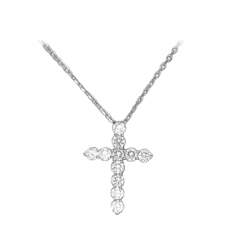 Ювелирное изделие - Подвеска из белого золота с бриллиантами в магазине Best-Gold 086967