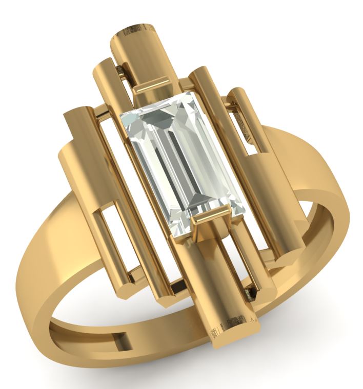 Ювелирное изделие - Кольцо из красного золота с фианитами в магазине Best-Gold 145453