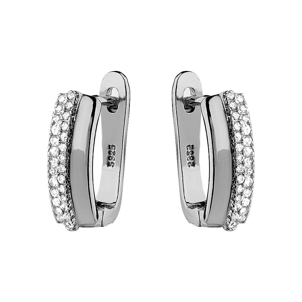 Ювелирное изделие - Серьги из серебра с цирконием в магазине Best-Gold 124375