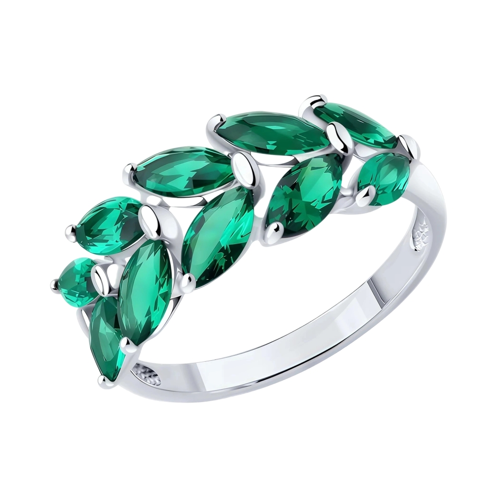 Ювелирное изделие - Кольцо из серебра с фианитами в магазине Best-Gold 152891