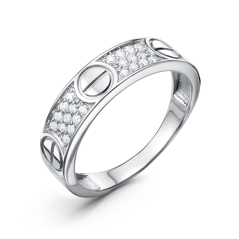 Ювелирное изделие - Кольцо из серебра с фианитом в магазине Best-Gold 133388