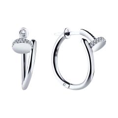 Ювелирное изделие - Серьги из серебра с фианитами в магазине Best-Gold 040428