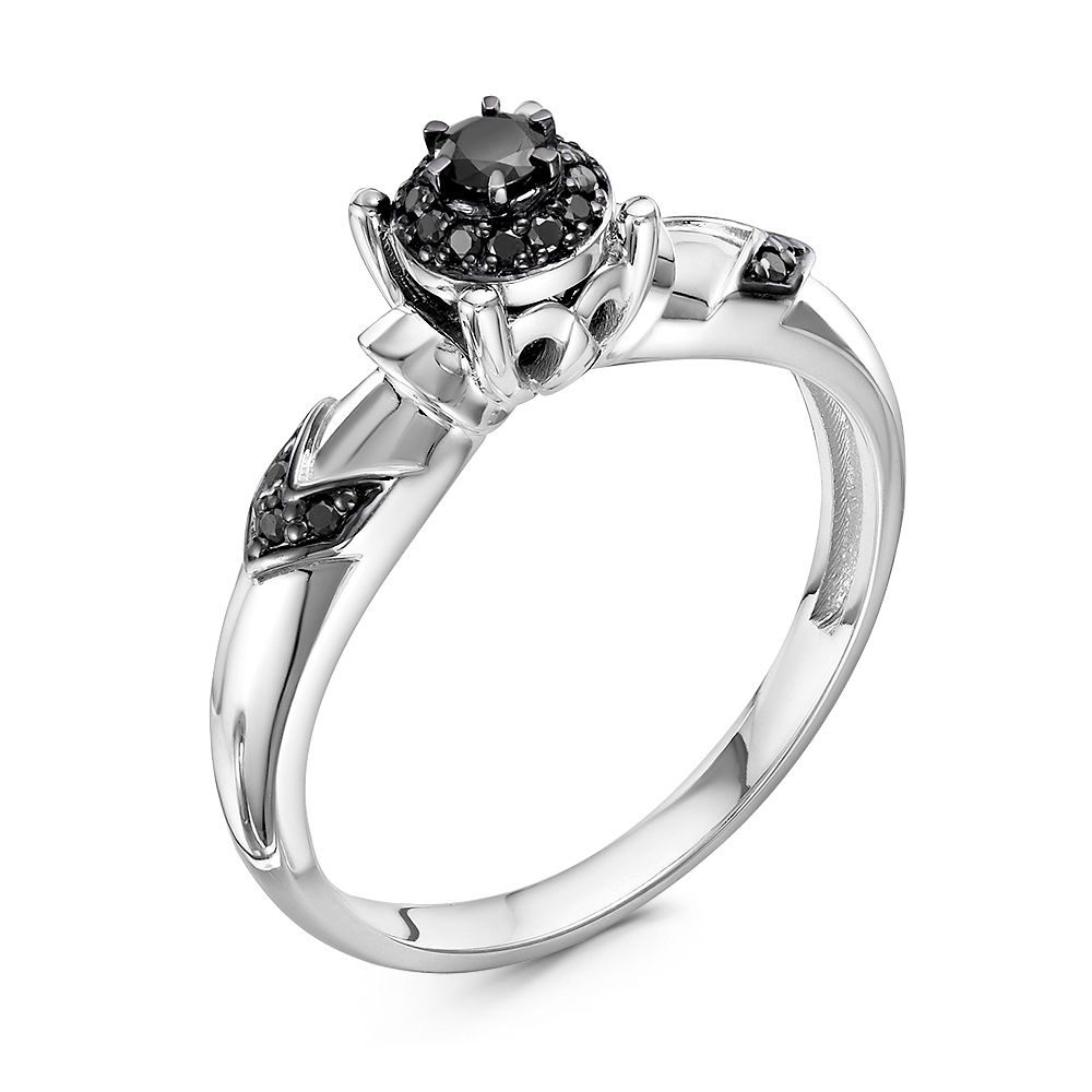 Ювелирное изделие - Кольцо из белого золота с бриллиантами в магазине Best-Gold 040610