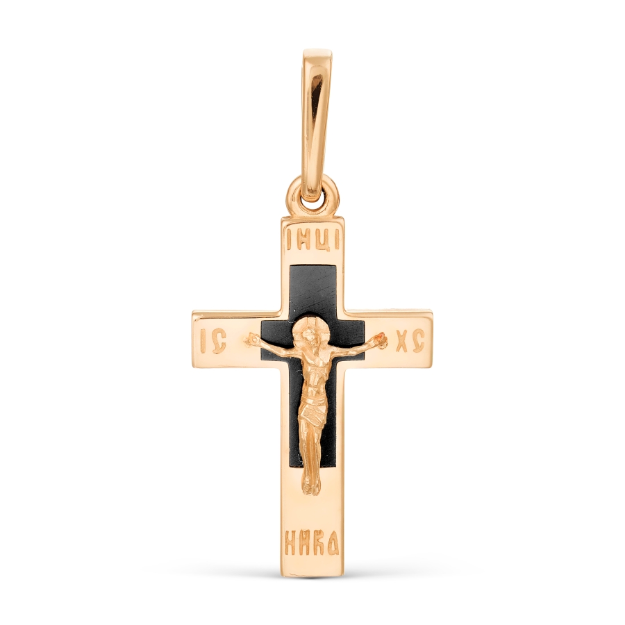 Ювелирное изделие - Крест из красного золота с эмалью в магазине Best-Gold 031654